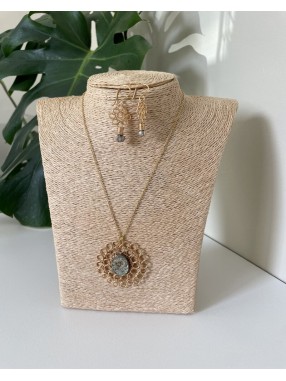 PARURE VINTAGE GOLD FILLED ET NACRE