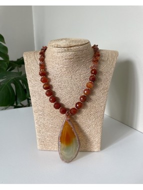 COLLIER AGATE ORANGE