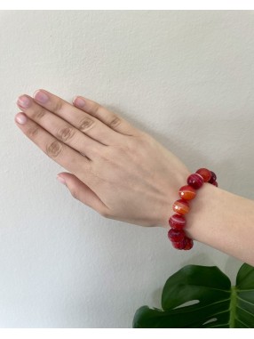 BRACELET BOULE AGATE