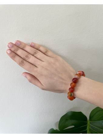 BRACELET BOULE AGATE