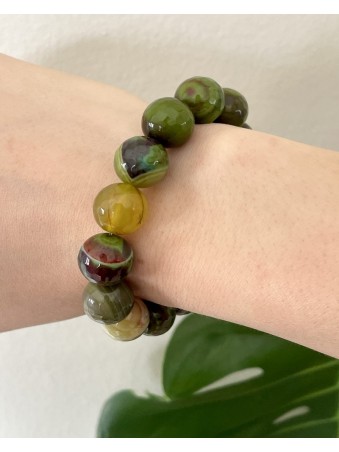 BRACELET BOULE AGATE