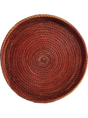 GRAND PLATEAU ROND EN JONC