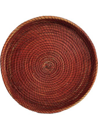 GRAND PLATEAU ROND EN JONC