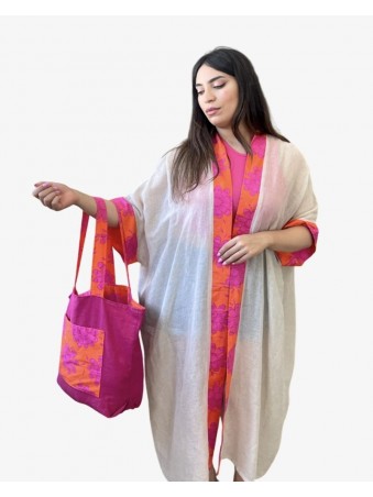 SET DE PLAGE  GREIGE & ROSE