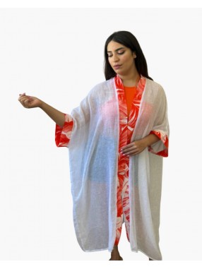 SET DE PLAGE ORANGE & BLANC