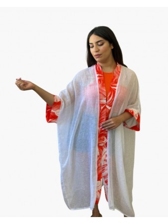 SET DE PLAGE ORANGE & BLANC