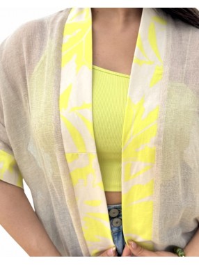 SET DE PLAGE BEIGE & JAUNE