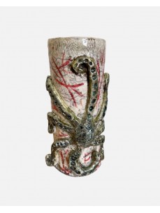 VASE POULPE EN RAKU