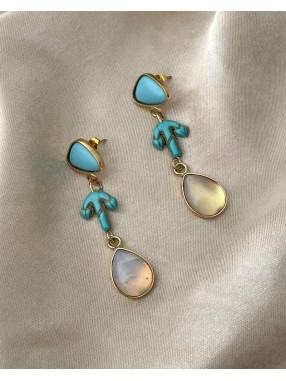 BOUCLES D'OREILLES  LARME DE LA MER
