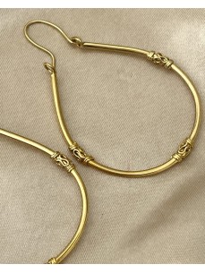 BOUCLES D'OREILLES OVALE CISELEES 2