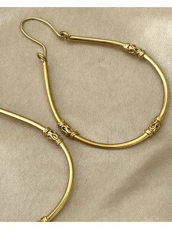 BOUCLES D'OREILLES OVALE CISELEES