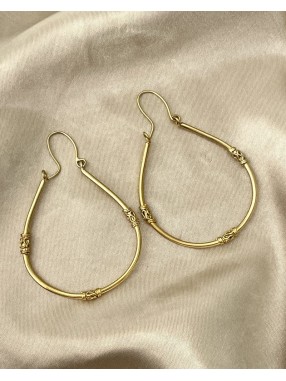 BOUCLES D'OREILLES OVALE CISELEES