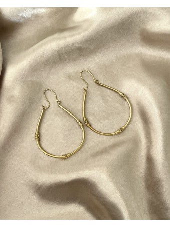 BOUCLES D'OREILLES OVALE CISELEES