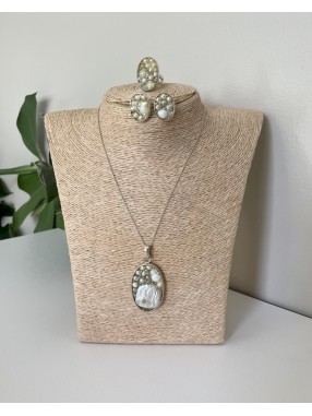 PARURE PERLES OVALE