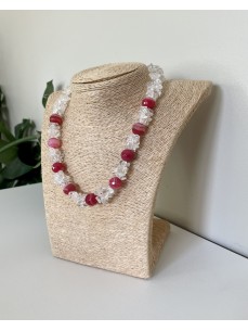 COLLIER CRISTAL AGATE ROSE 2