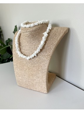 PARURE COLLIER+BRACELET DE CHEVILLE EN NACRE