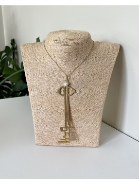 COLLIER CHAINE EN ARGENT PENDENTIF CLE