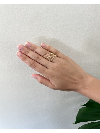 BAGUE LARGE EN FILS GOLD FILLED