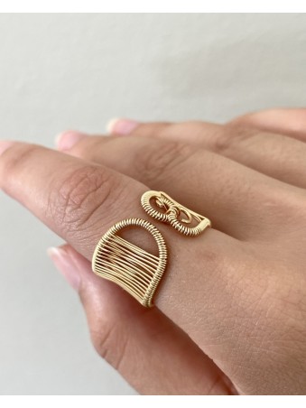 BAGUE LARGE EN FILS GOLD FILLED