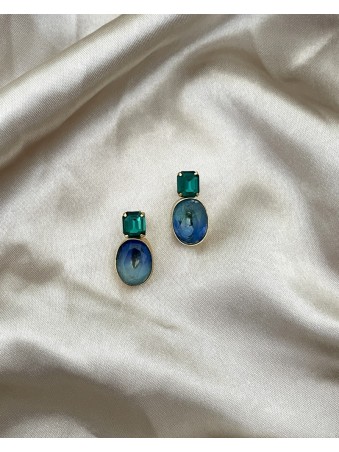 BOUCLES D'OREILLES  CRISTAUX