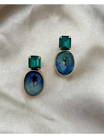 BOUCLES D'OREILLES  CRISTAUX