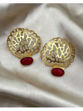 BOUCLES D'OREILLES BRANCHE CORAIL