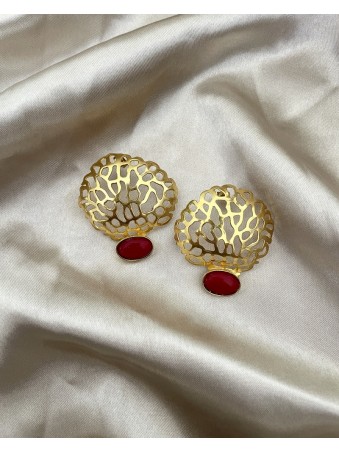 BOUCLES D'OREILLES BRANCHE CORAIL