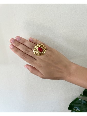 BAGUE  BRANCHE CORAIL