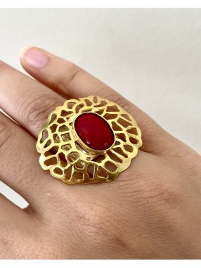 BAGUE  BRANCHE CORAIL