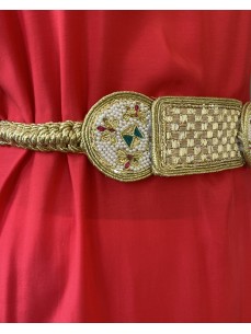 CEINTURE DORE ARTISANALE BRODEE 2