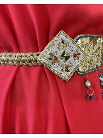 CEINTURE DORE ARTISANALE BRODEE