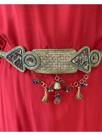 CEINTURE DORE ARTISANALE BRODEE