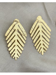 BOUCLES  D'OREILLES FEUILLE DE PALMIER 2