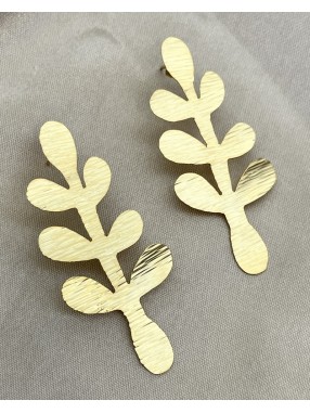 BOUCLES D'OREILLES  FEUILLE D'OLIVIER