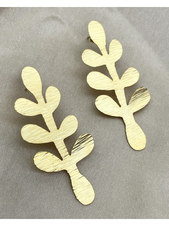 BOUCLES D'OREILLES  FEUILLE D'OLIVIER