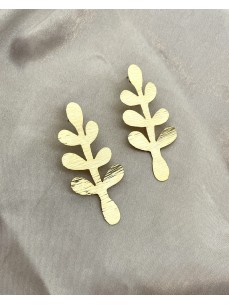 BOUCLES D'OREILLES  FEUILLE D'OLIVIER