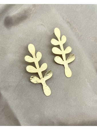 BOUCLES D'OREILLES  FEUILLE D'OLIVIER