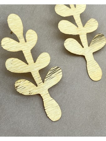 BOUCLES D'OREILLES  FEUILLE D'OLIVIER