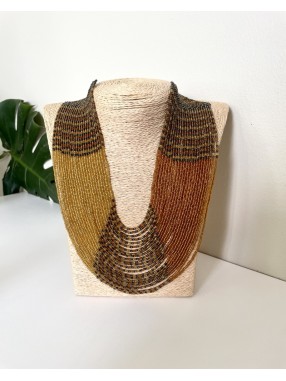 COLLIER MULTIROND EN PATE DE VERRE