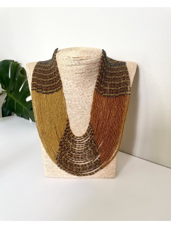 COLLIER MULTIROND EN PATE DE VERRE