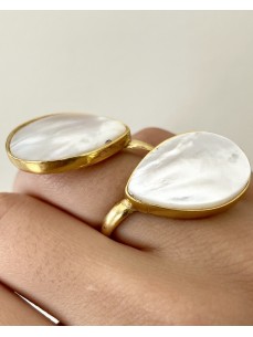 BAGUE ORNELLE PIERRE NACRE 2