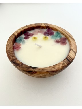BOUGIE EN BOIS D'OLIVE