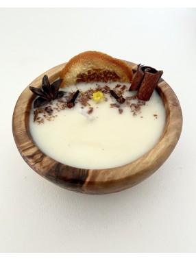 BOUGIE EN BOIS D'OLIVE