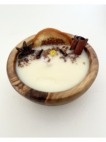 BOUGIE EN BOIS D'OLIVE