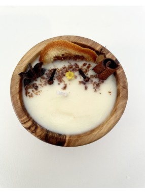BOUGIE EN BOIS D'OLIVE