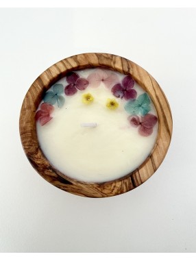 BOUGIE EN BOIS D'OLIVE