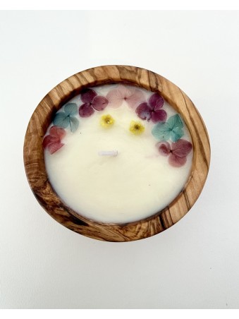 BOUGIE EN BOIS D'OLIVE