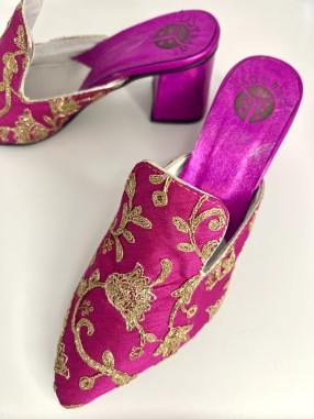 MULES MI-HAUTES FuSHIA