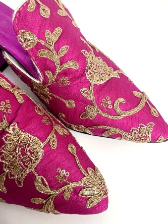 MULES MI-HAUTES FuSHIA