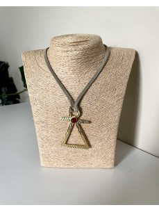 COLLIER CORDON TANIT ET PIERRE CORNALINE